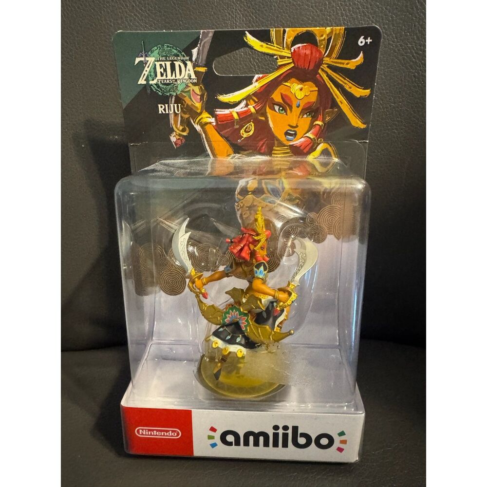 Amiibo Riju Action Figure in Box The Legend of Zelda: Tears of the Kingdom.